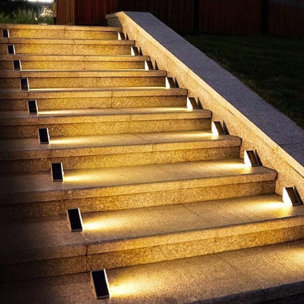 Solar Powered Stair Lights